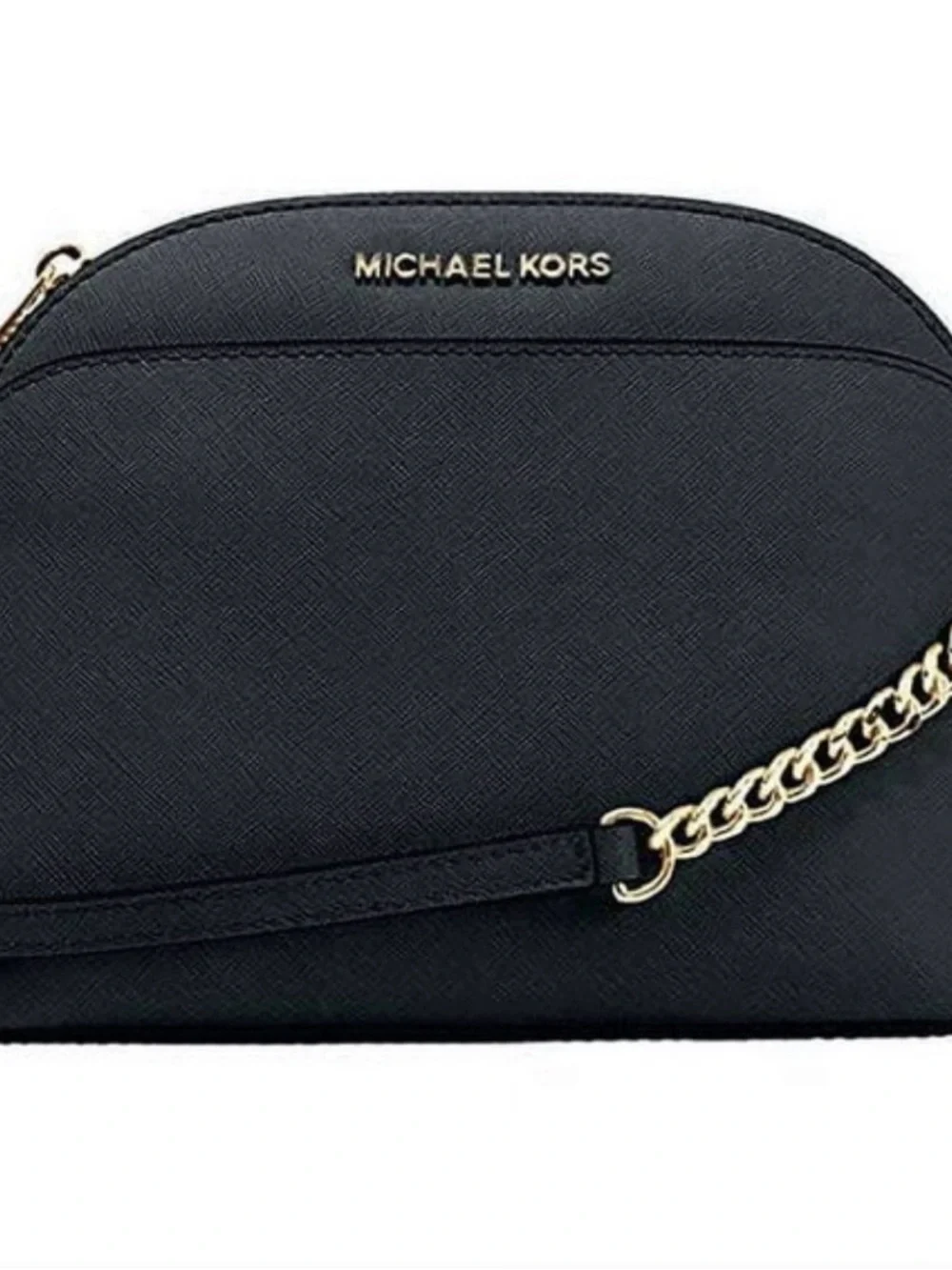 Michael Kors Jet Set Emmy Saffiano Dome Crossbody with Gold Chain - Picture 10 of 13
